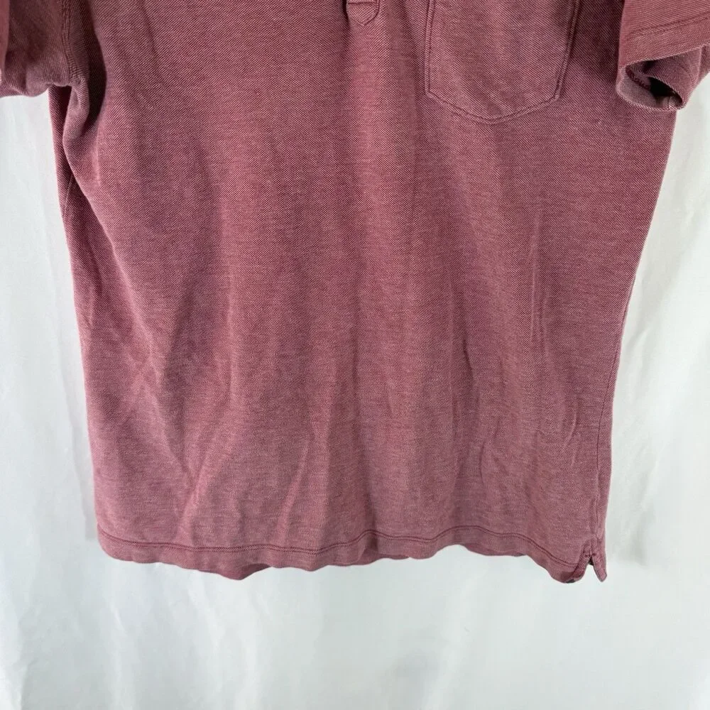 Banana Republic Wicking Pique Polo Men's Medium Red Short Sleeve 100% Cotton
